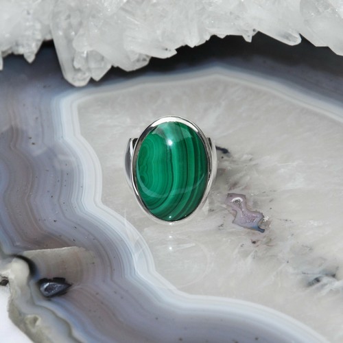 Malachit ring 925er silber - ring,,