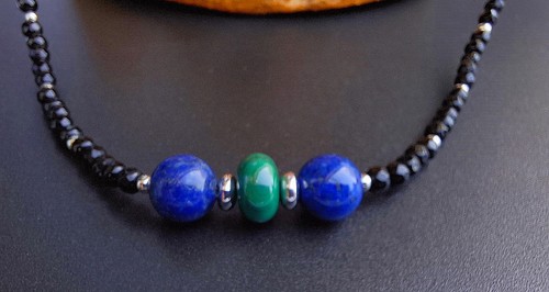 Schmuck stck kette onyx lapis - schmuck-stck,
