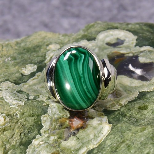 Malachit ring 925er - malachit, ring,