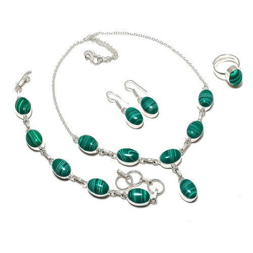 Malachit oval form edelstein - malachit,