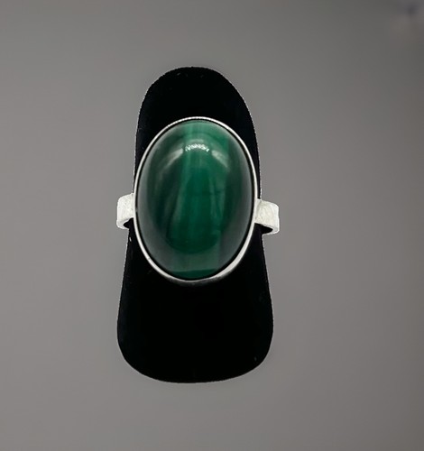 925 silberring malachit - 925/-, silberring,