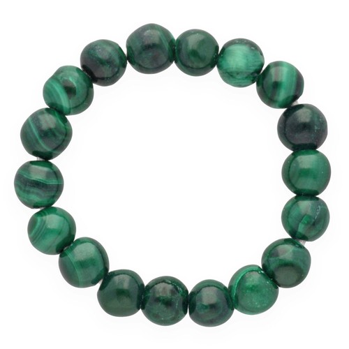 Malachit elastischer kugelring - malachit,