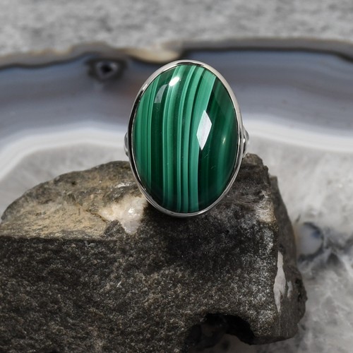 Malachit ring 925er - ring,, silber