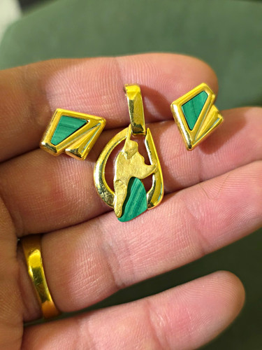 Echtes gold 375 schmuckset - gold,