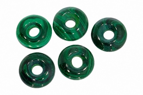 Malachit mini donut anhänger - mini, donut-anhänger