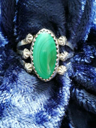 Indianerschmuck ring malachit - indianerschmuck,