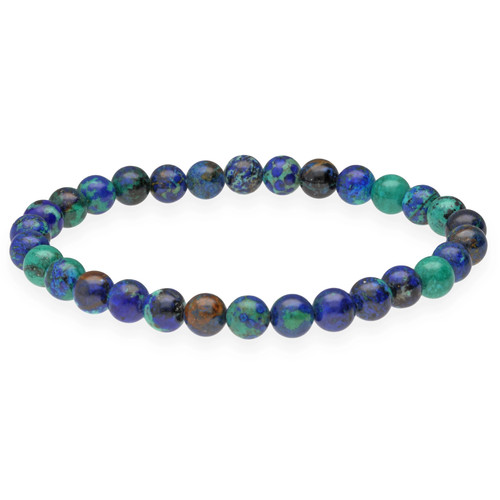 Azurit malachit kugelarmband - azurit-,